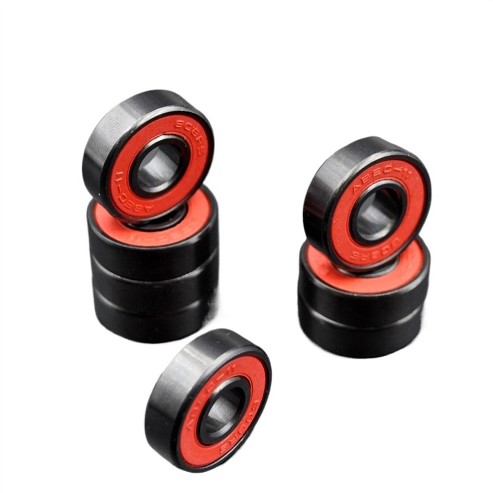Lot de 8 roulements à billes haute vitesse 608RS 8 x 22 x 7 8 x 22 x 7 mm, roulements à billes en céramique hybrides, roulements de roue de skateboard en acier ABEC-11