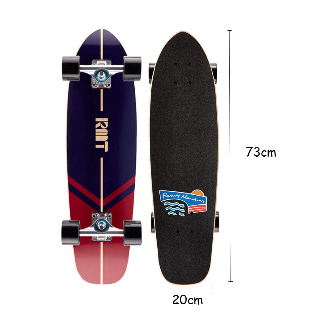 Tabla De Skate Tabla De Skate Corta Tabla De Skate Profesional Tabla De Patinaje Tabla De Skate De 29 Pulgadas - Suspensión Elástica De Poliuretano De Alta Resistencia Patada Doble De 4 Ruedas, Adec