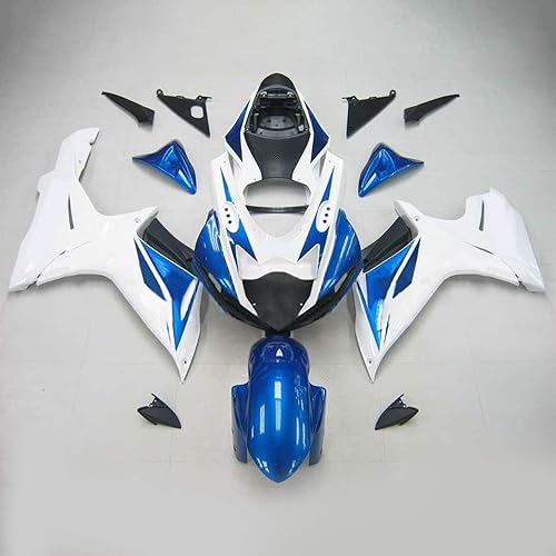 Bruce & Shark Kit de carenado de inyección de plástico ABS blanco azul negro apto para Suzuki GSXR 600750 2011-2023 K11