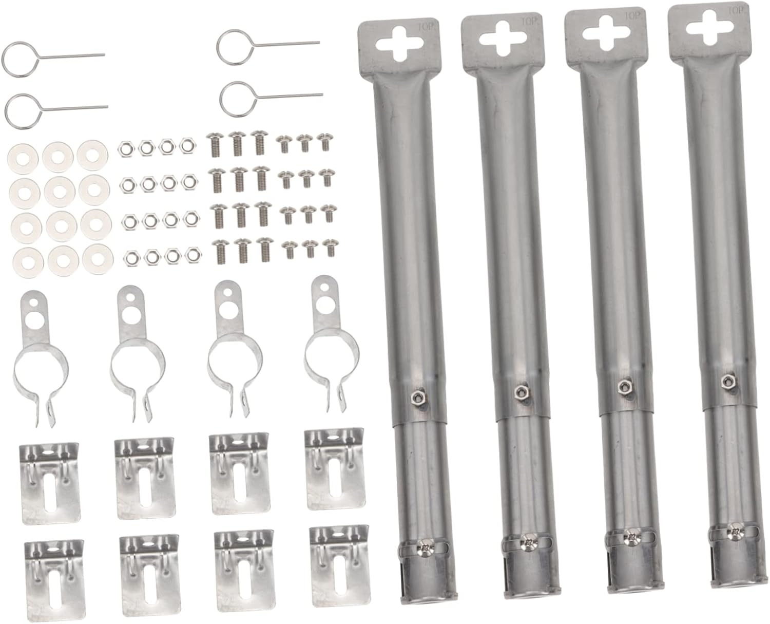 1set Stainless Steel Burner Tubes Replacement Parts for Outdoor Gas Grills Easy to Install and Cooking Accessories