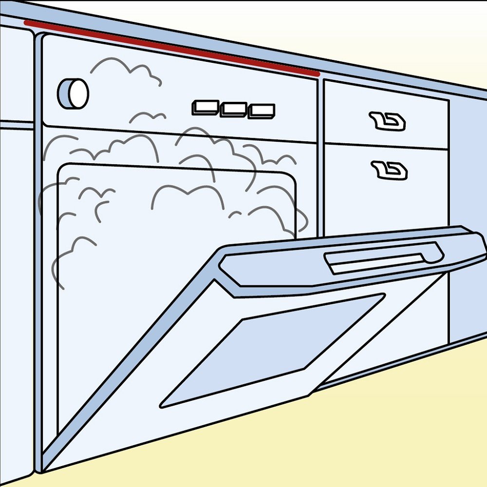 Naber Wrasenschutzblech 1, silberfarbig, Länge 450 mm