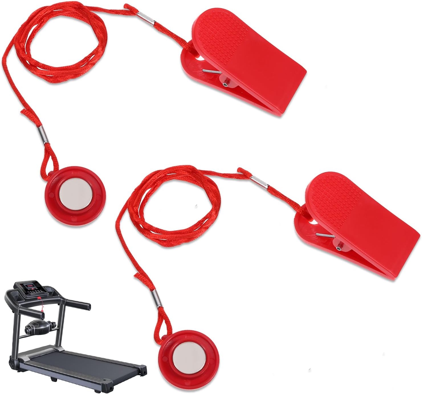 2 Pcs Treadmill Magnet Safety Key,Universal Treadmill Key Replacement,Treadmills Accessories for Treadmills Running Machines Keys,Walking Pads Accessories(Rectangle)