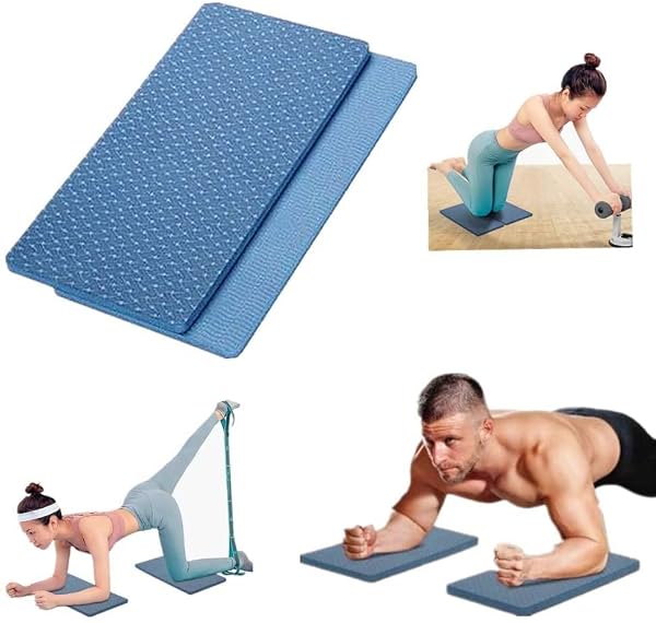 Exercise Knee Pad Cushion, 2 PCS Comfortable Non-slip Yoga Knee Pads Sports Balance Knees Pad Cushion, Extra Padding Yoga Mat Knees Support Pad Yoga Kneeling Pads for Protecting Knee Ankle Elbow Wrist by Xemz - Used condition - US$12.76