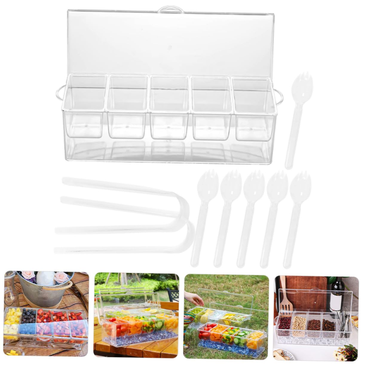 Contenitori per Spezie in Plastica Trasparente Riutilizzabile Barattoli da Cucina per Condimenti Contenitori con Misurino per Spezie e Zucchero Accessori da Cucina Pratici