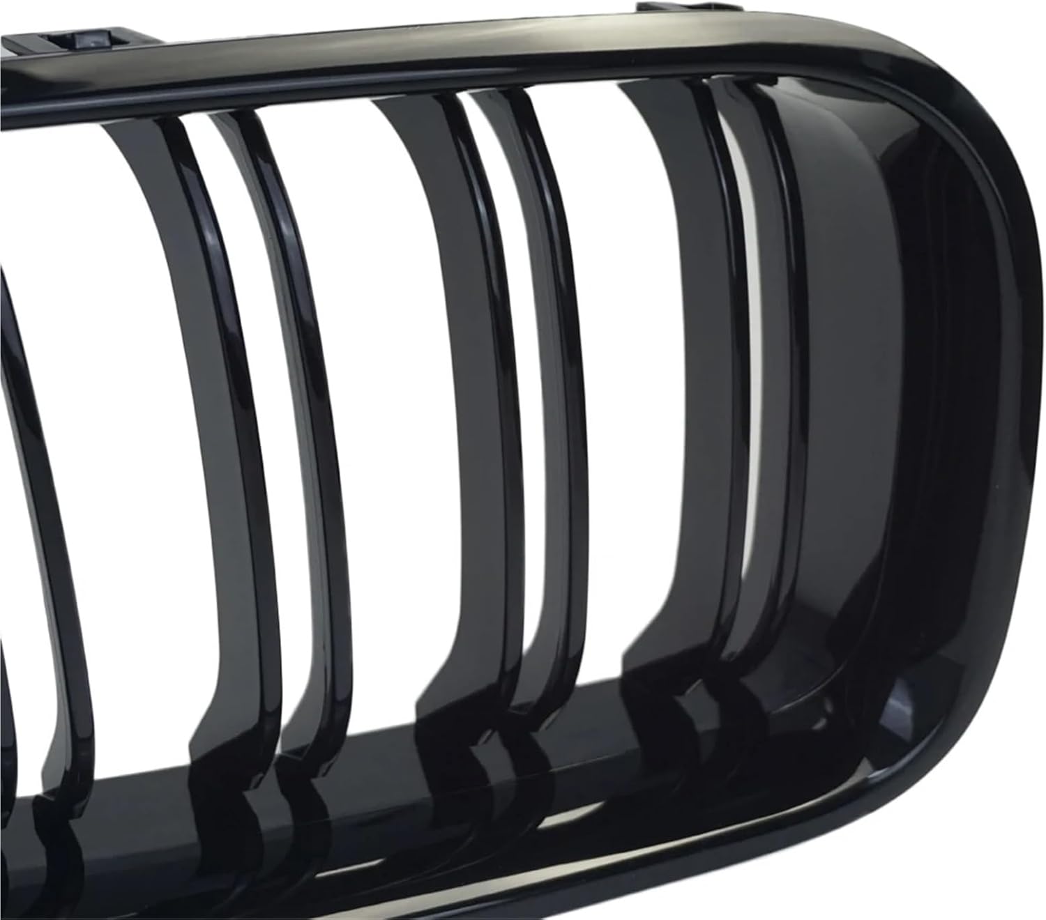 Front Bumper Kiney Grille Mesh Hood Compatible with BMW 2012-2017 6 Series F06 F12 F13 ABS Gloss Black Double Line Racing Grills