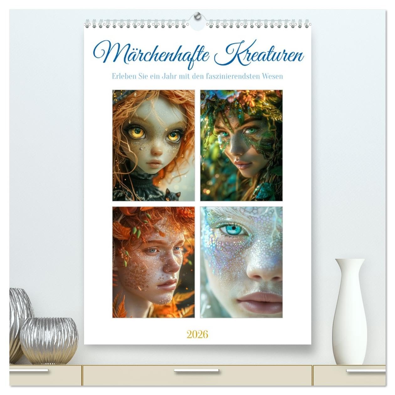 Magische Kreaturen (hochwertiger Premium Wandkalender 2026 DIN A2 hoch), Kunstdruck in Hochglanz: Dieser außergewöhnliche Kalender entführt Sie jeden ... und fabelhaften Wesen. (CALVENDO Menschen)