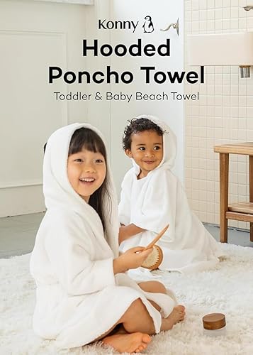 Miniatura 7 de Konny Toalla con capucha para bebé rayón de algodón de bambú, poncho con capucha, Oeko-TEX, ultra suave y de secado rápido, niñas, bebés, niños