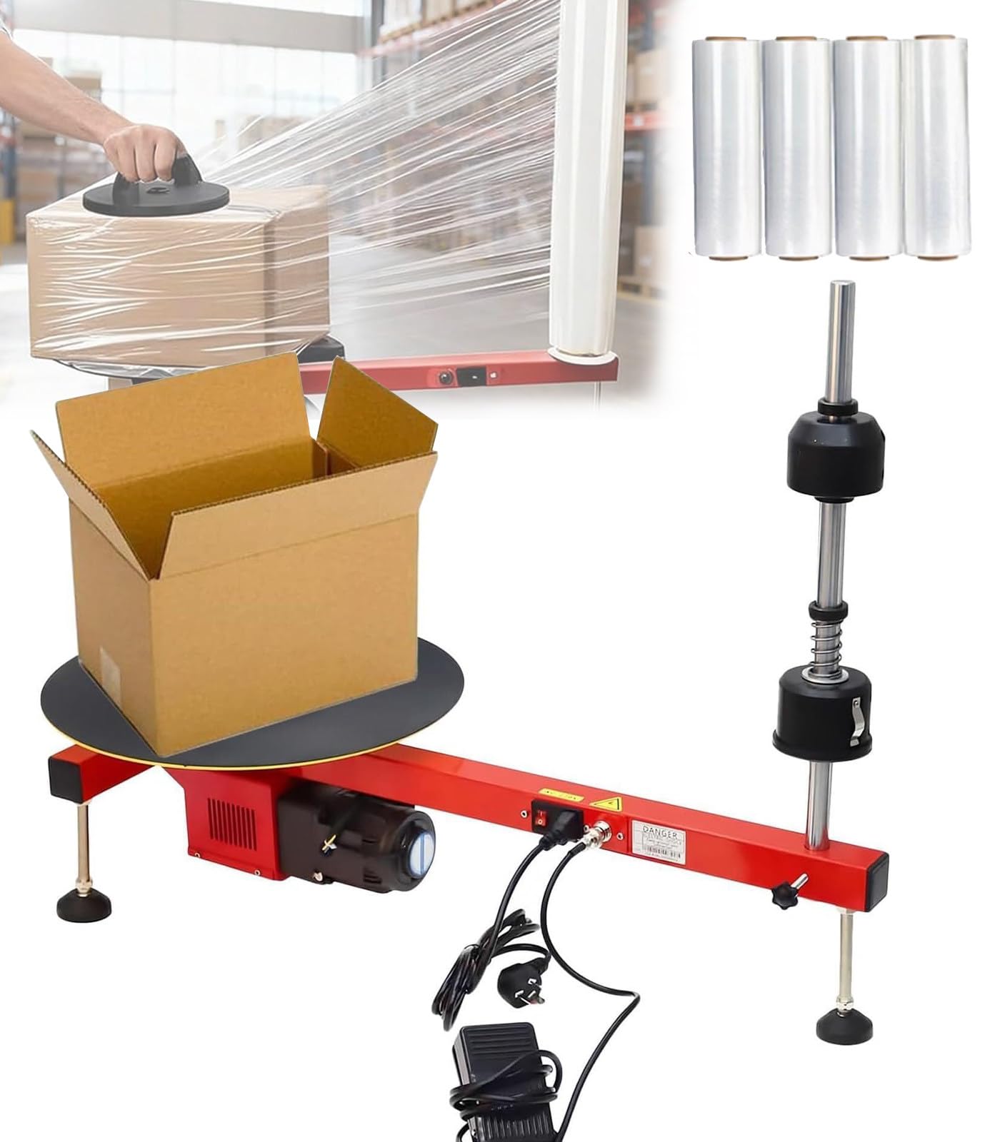 ZHIGUANYUN Pallet Wrapping Machine Dispenser Tools 50cmFilm-110V
