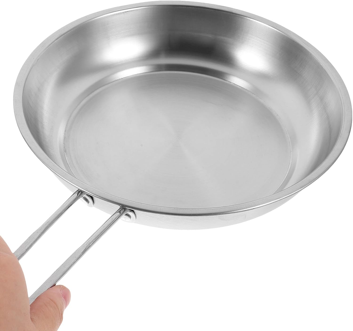 Stainless Steel Cookware Set Kitchen Pots with Thick Bottom for Even Heating Cooking Pot Pan Set with Comfortable Steel Handles