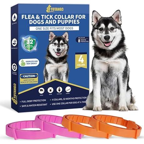 4 Pack of Long Lasting Fur Life Flea and Tick Collars