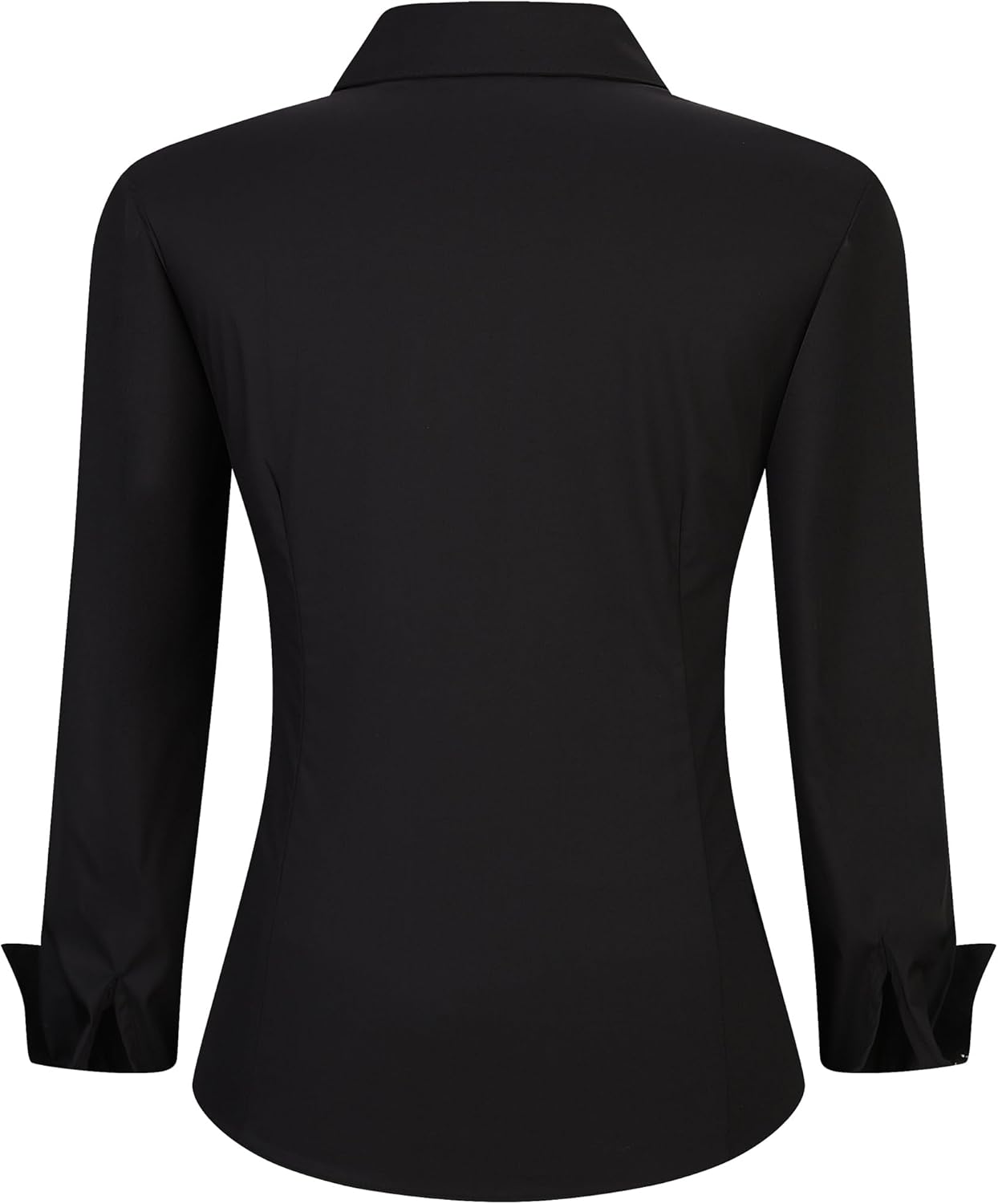 Esabel.C Womens Button Down Shirts Long Sleeve Regular Fit Stretch Work Blouse - Image 3