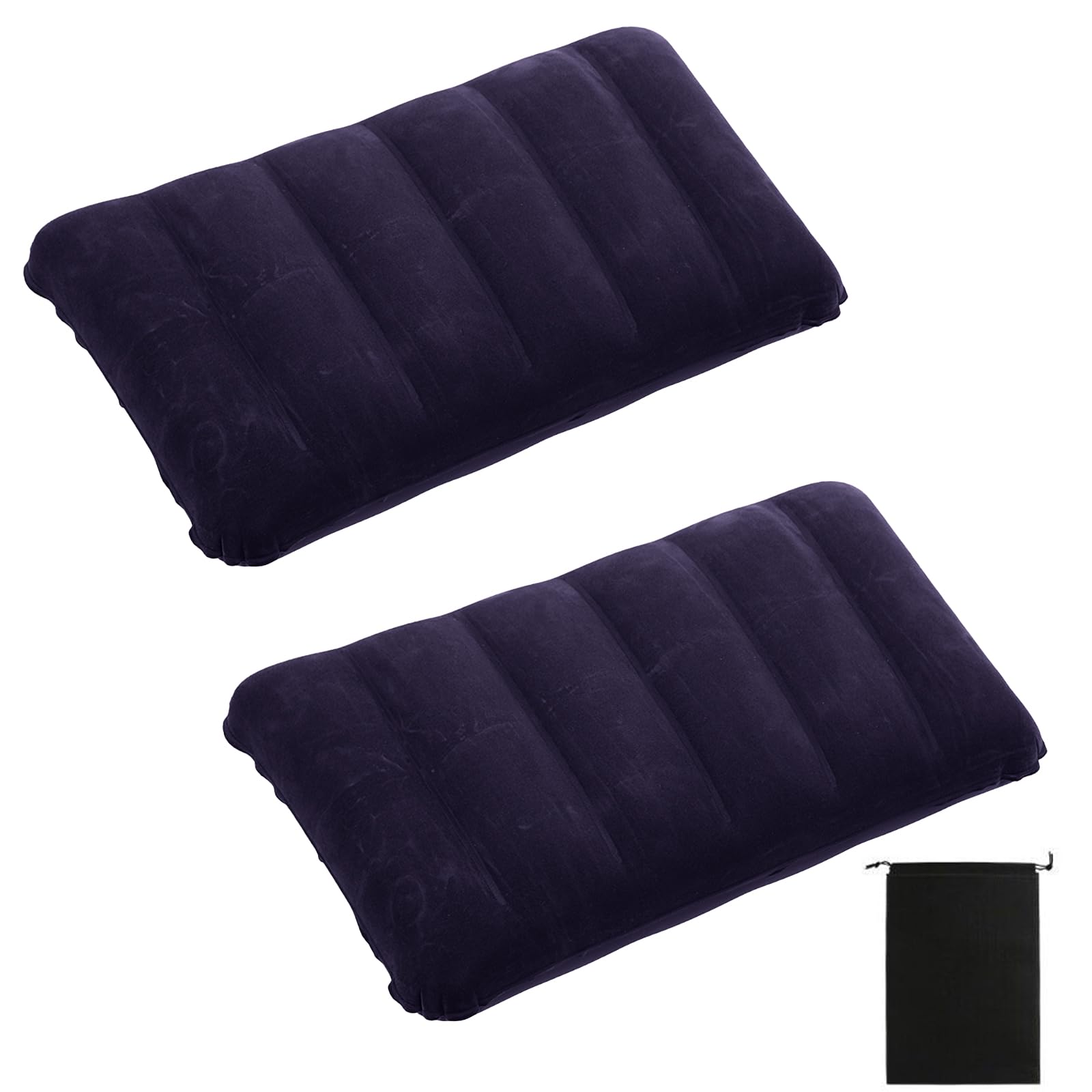 VEGCOOInflatable Cushion, Pack of 2 Inflatable Cushions 30 x 37 cm, Inflatable Cushion Small, Lightweight, Waterproof, Perfect for Travel, Camping, Outdoor, Fishing, Beach (Deep Purple Blue)