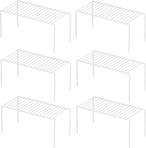 Redrubbit Paquete de 6 estantes de almacenamiento de gabinete (10.6 x 5.1 pulgadas), encimera de cocina a prueba de óxido y estante de gabinete, disponible en Yaxa El Salvador