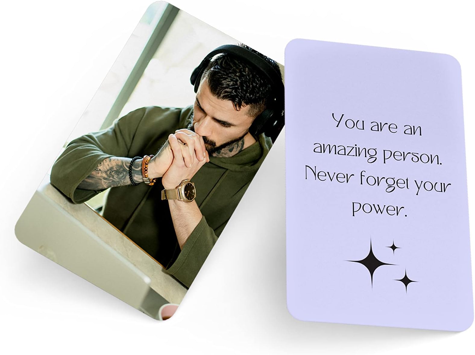 Fairus CUSTOMIZED SINGLE MAN/WOMAN Wallet Insert Card With YOUR PHOTO and APPRECIATION Message, Best for Birthday, Anniversary, Gift For Loved One