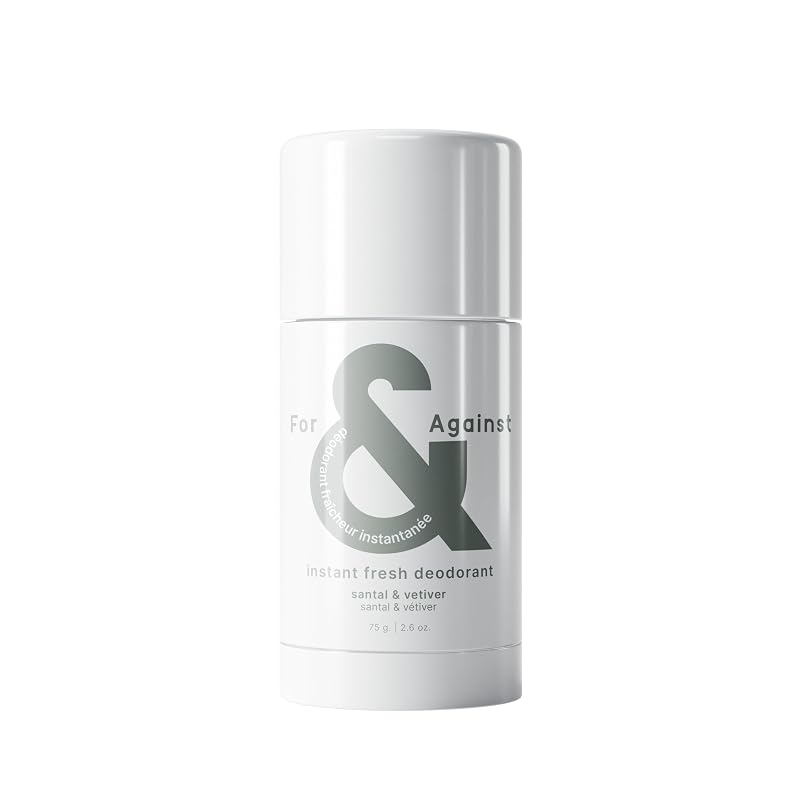 Desodorante sem alumínio For & Against Santal & Vetiver, 75 g