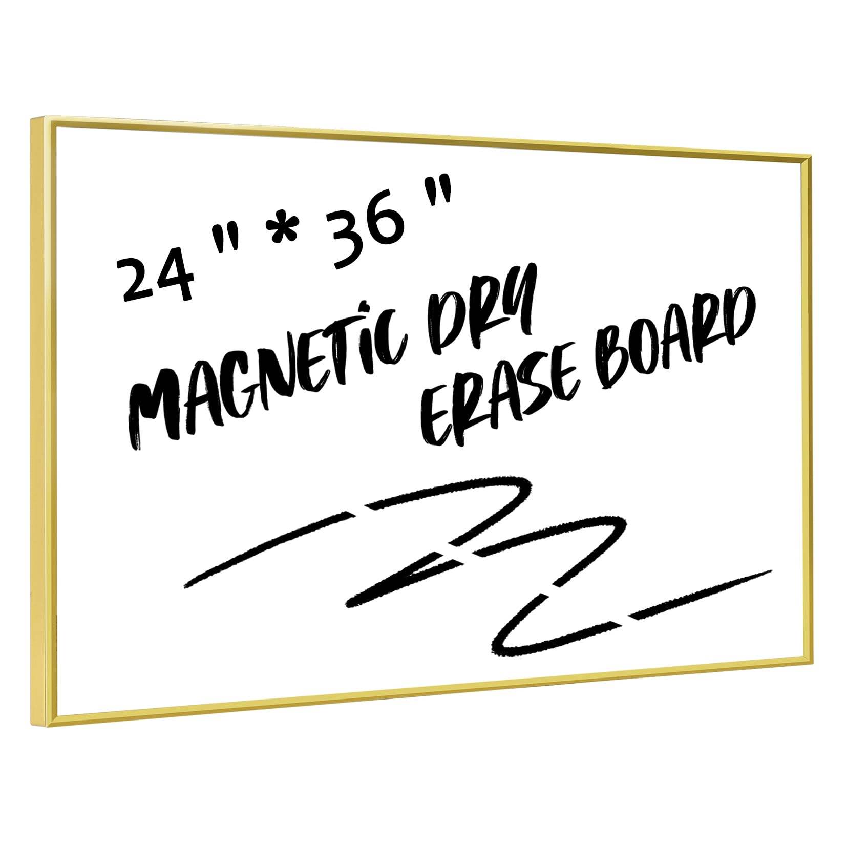 Dry Erase White Board, Magnetic Whiteboard for Wall Office/School/Home, Hanging Board for Decoration/Planning/Kitchen Grocery List/Drawing/Memo, 24"x