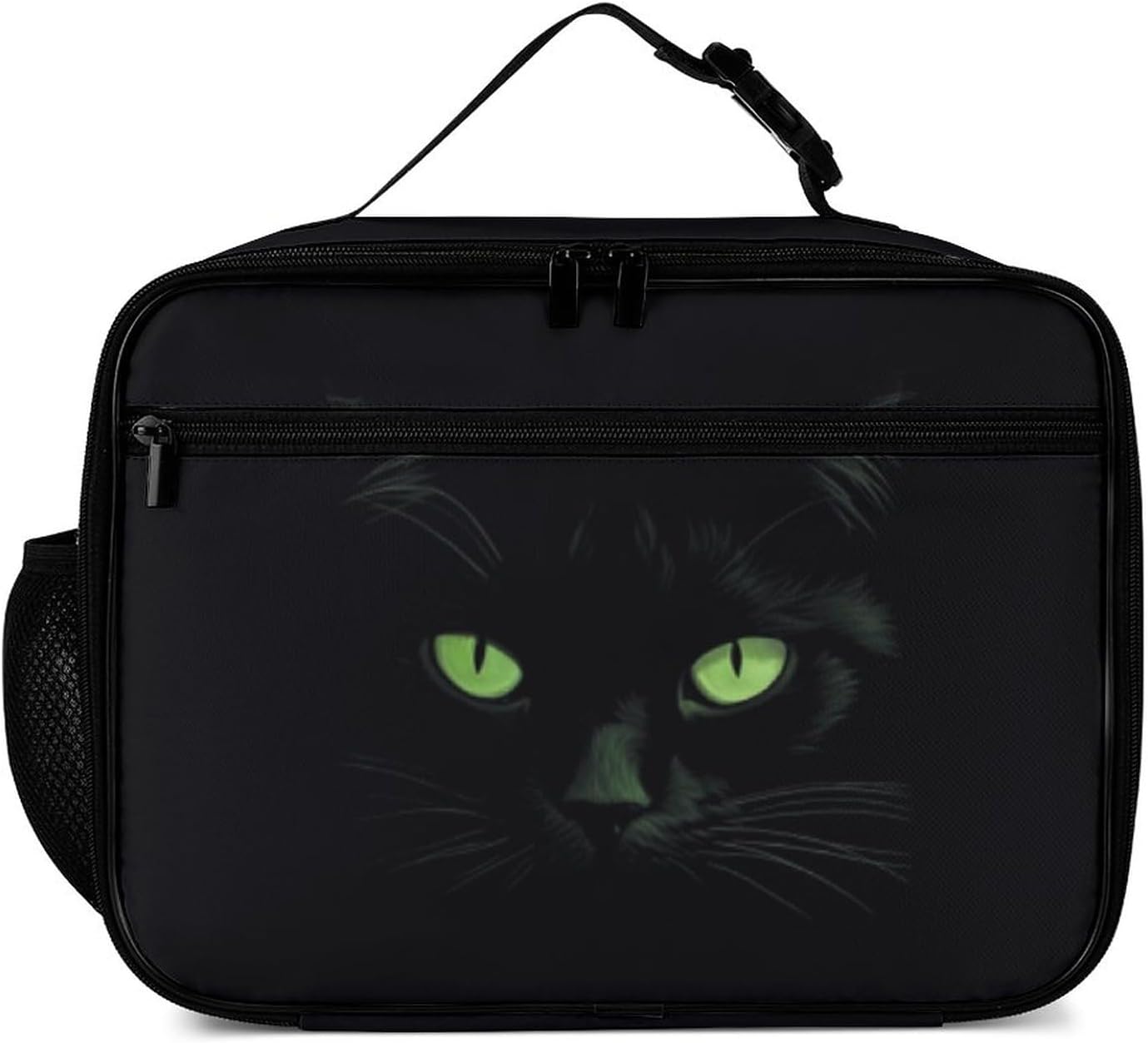 Black Cat Reusable Lunch Box Insulated Lunch Bag Cooler Bag Lunchbox Meal Food Container Tote Bag for Women Kids Girls Boy School Camping Hiking Picnic Beach Travel
