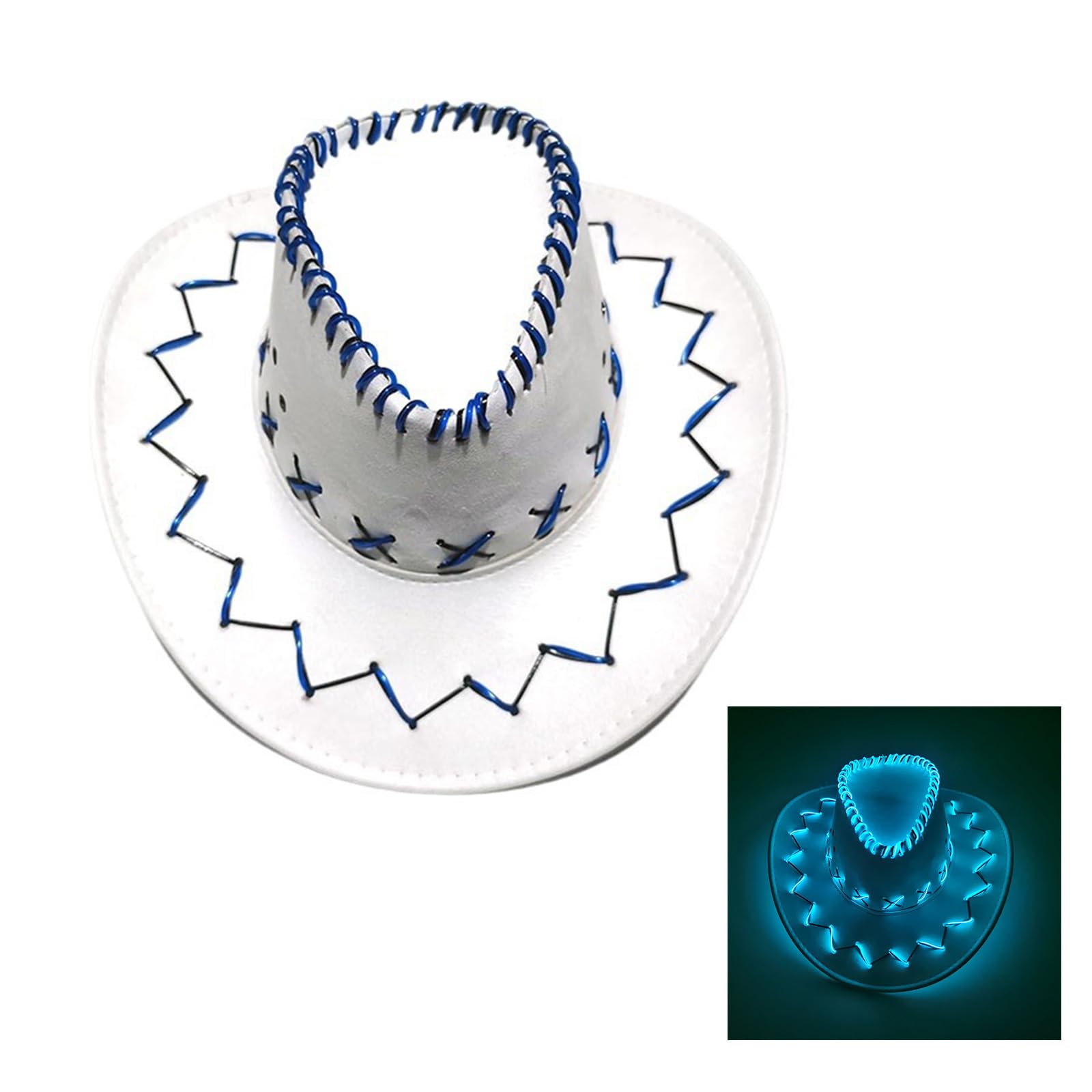 Buxuaaaa Glowing Hat Adjustable Hat Functional Light Up Glowing Canvas for Nighttime and Entertainment Illuminated