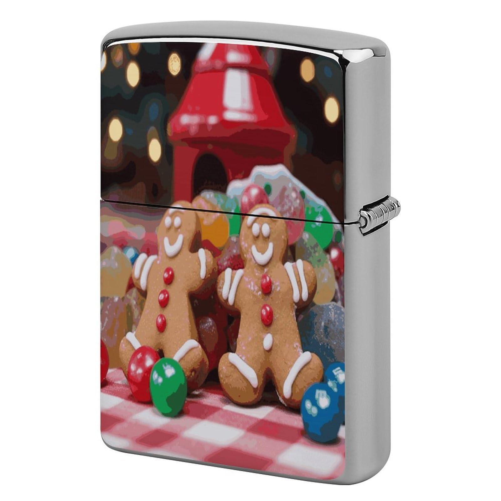 Fekiloot Style Gingerbread Man Candy Lighter Case Cover Lighter Holder