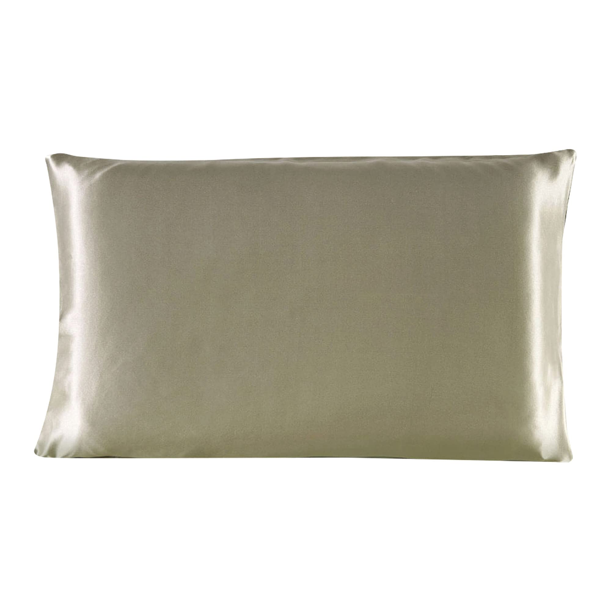 sourcingmap 100% Pure Mulberry Charmeuse Silk Pillowcase Pillow Case Cover for Hair & Skin 19 Momme 350tc King Size 20x36 Inch/51x91cm Light Brown (1-Piece) โ image 1