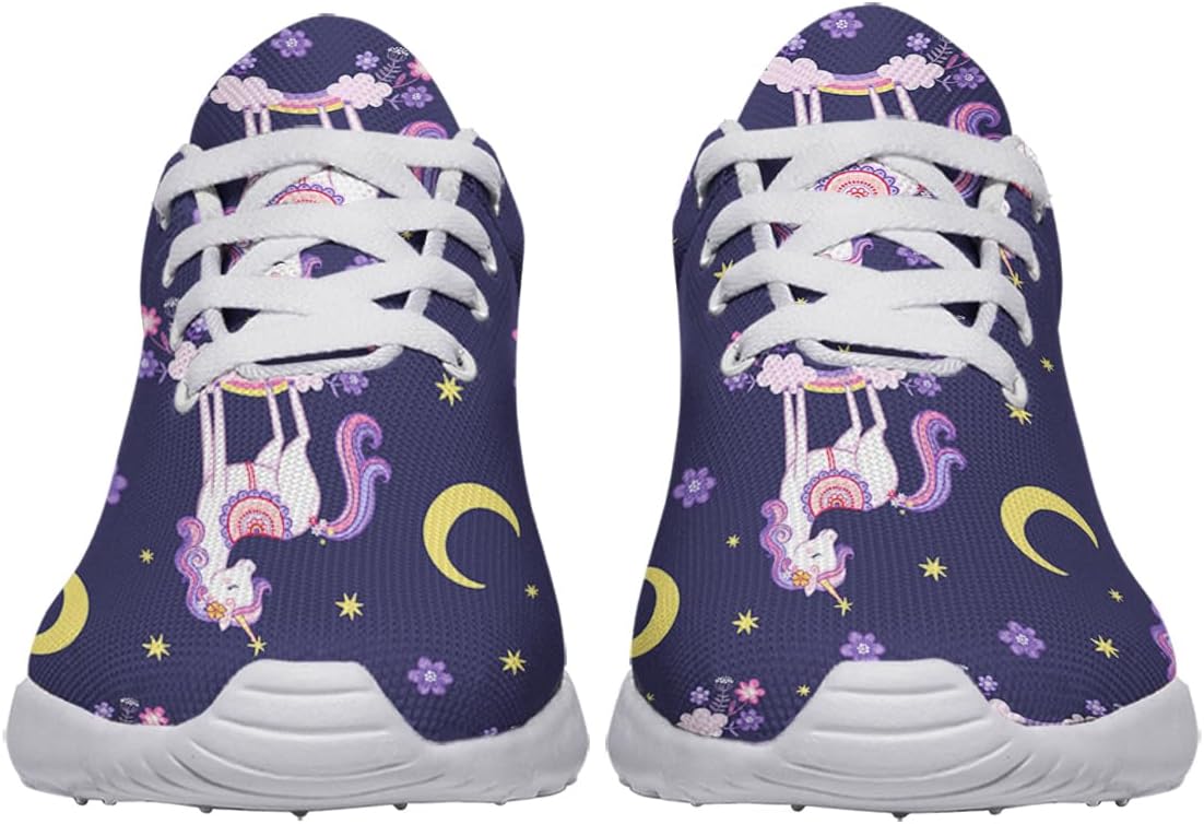 Unicorn Shoes for Women Tennis Running Shoes Cute Unicorn with Rainbow Sneakers Gifts for Girls Ladies