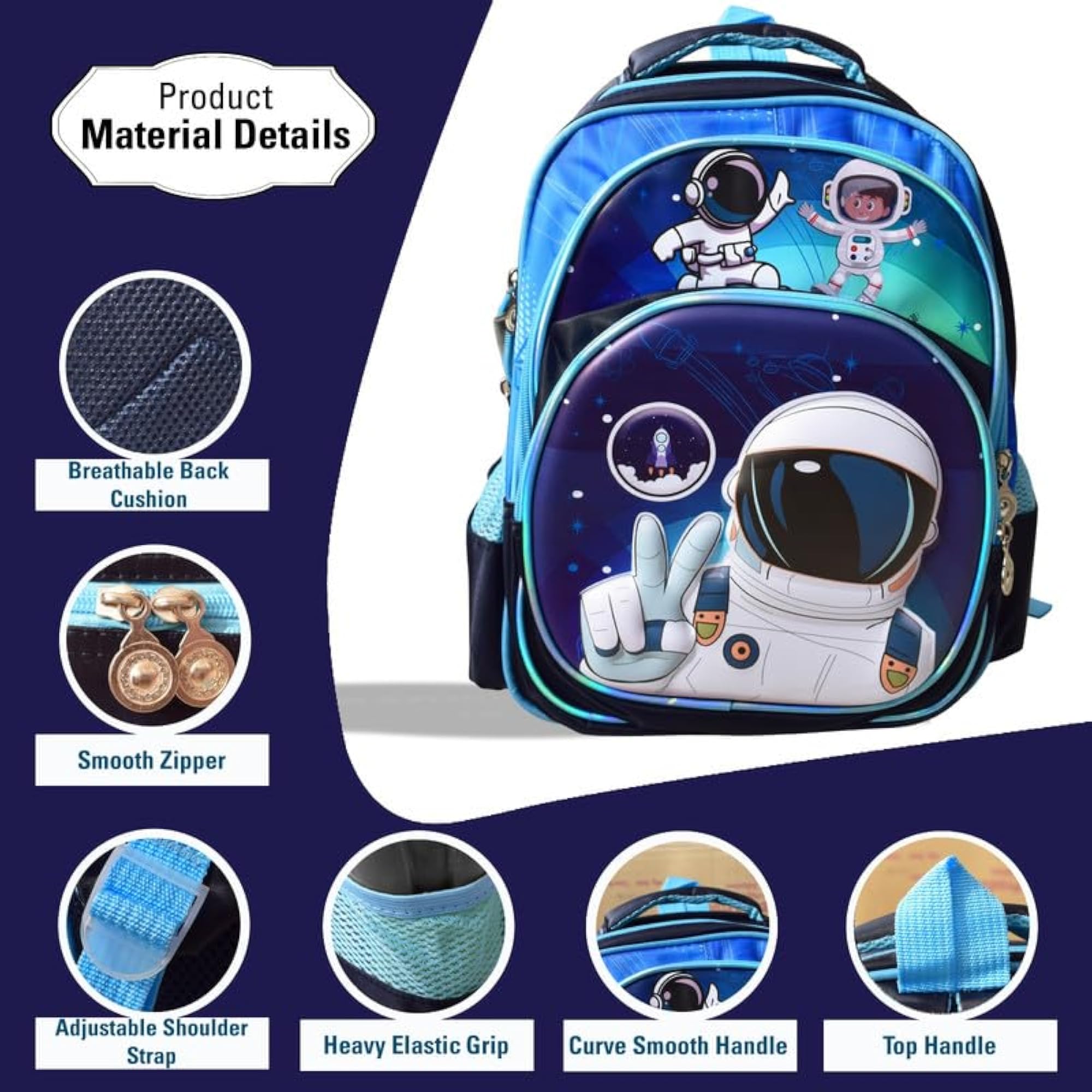 School Backpack | Honeycomb Design Soft Breathable Back Cushion
