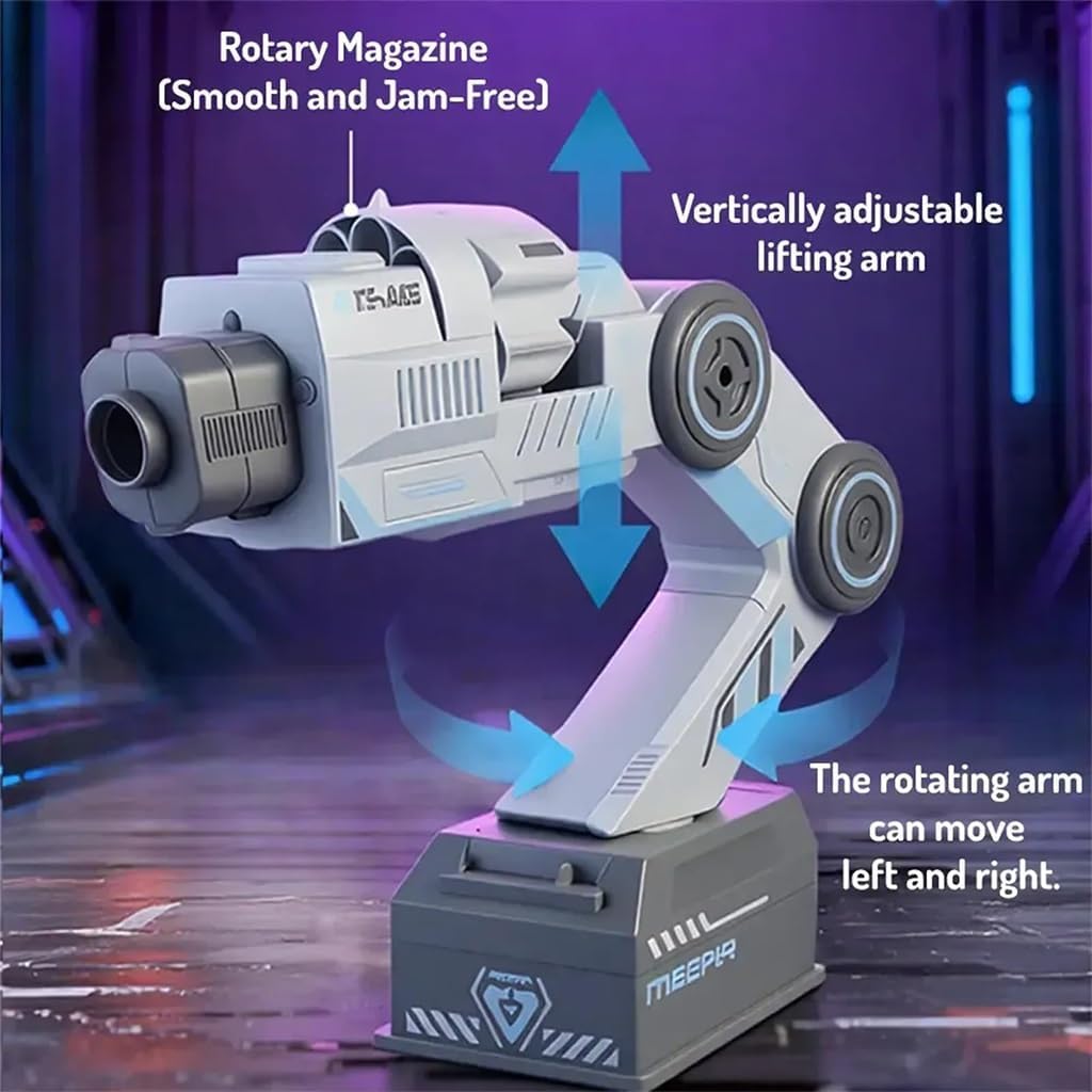 Smart Tracking Mechanical Arm Foam Blaster, Wearable Shoulder Mount with Dual Control, Cool Inductive Robot Arm Tracking Blaster, AutoAim Robot Arm Toy for Adults