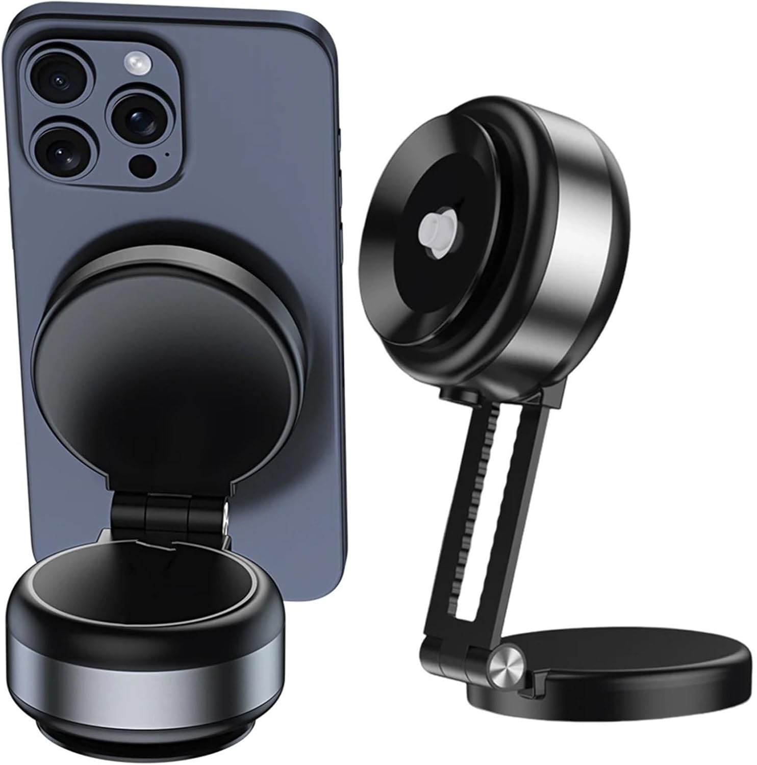 2024 真空車載電話ホルダー 磁気吸盤電話マウント ユニバーサル折りたたみ電話スタンド