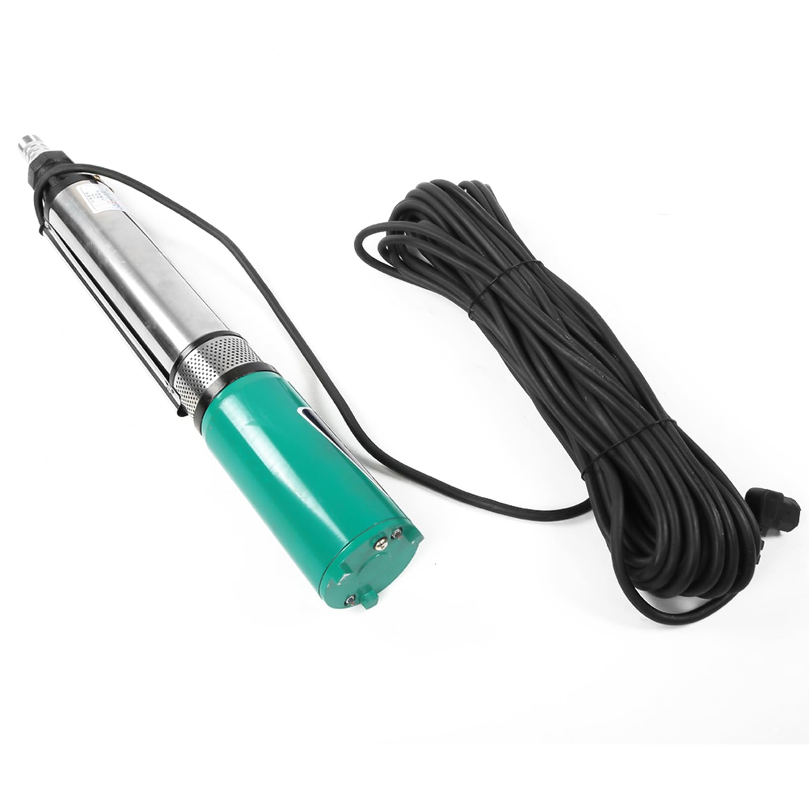 Bomba de Agua Solar Sumergible, 48/60V CC, 380W, Acero Inoxidable, Cable 20M, Flujo 5M3/H, para Pozos Profundos, Riego Agrícola, Estanques