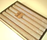 8.5 Inch Natural Beeswax Glitter Candles, Fools Gold Color, Gift Set, Boxed Set of 6