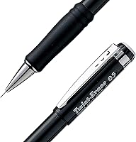 Vista 3 de Pentel Mechanical Pencil 0.5 mm Twist Erase III, Twist Up Eraser, Pre-Loaded Super Hi-Polymer HB Lead, Black Barrel, 3-Pack