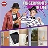 Detective Fingerprint Kit for Kids Ages 8-12, FunKidz Spy Gear Pretend Play STEM Science Kit Project with Crime Scene Investigations Educational Class Tools for Boys Girls
