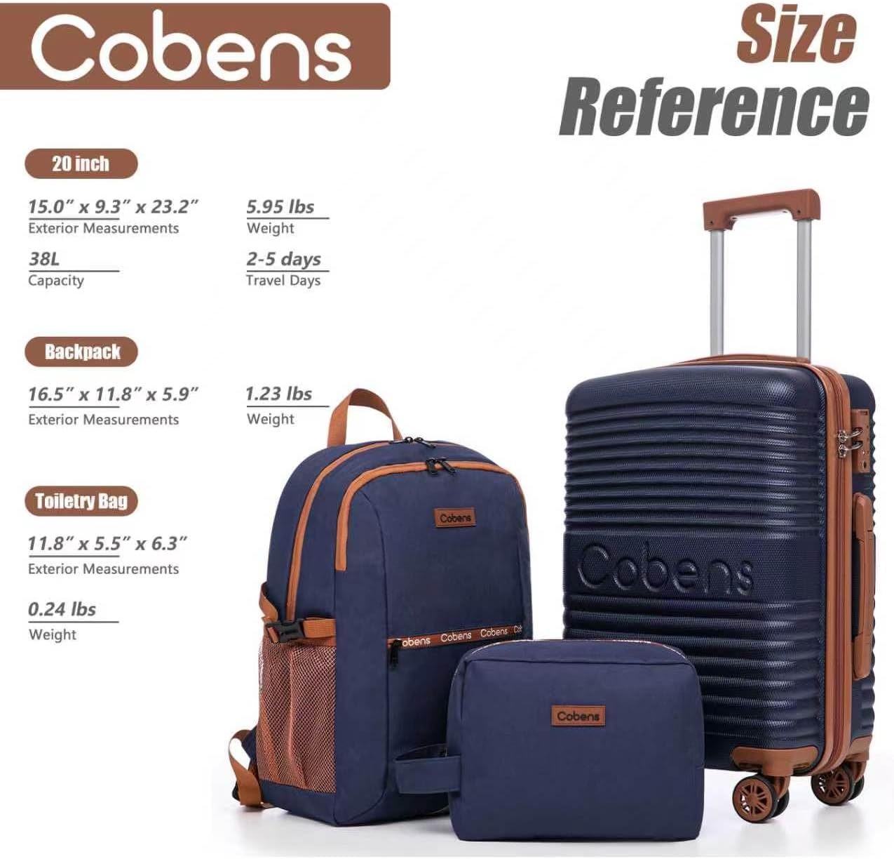 Carry on Luggage 22x14x9 Airline Approved, Suitcases with Wheels Hardshell, Lightweight Hardside Luggage Set with TSA Lock, 20Inch Blue Carry on Suitcase