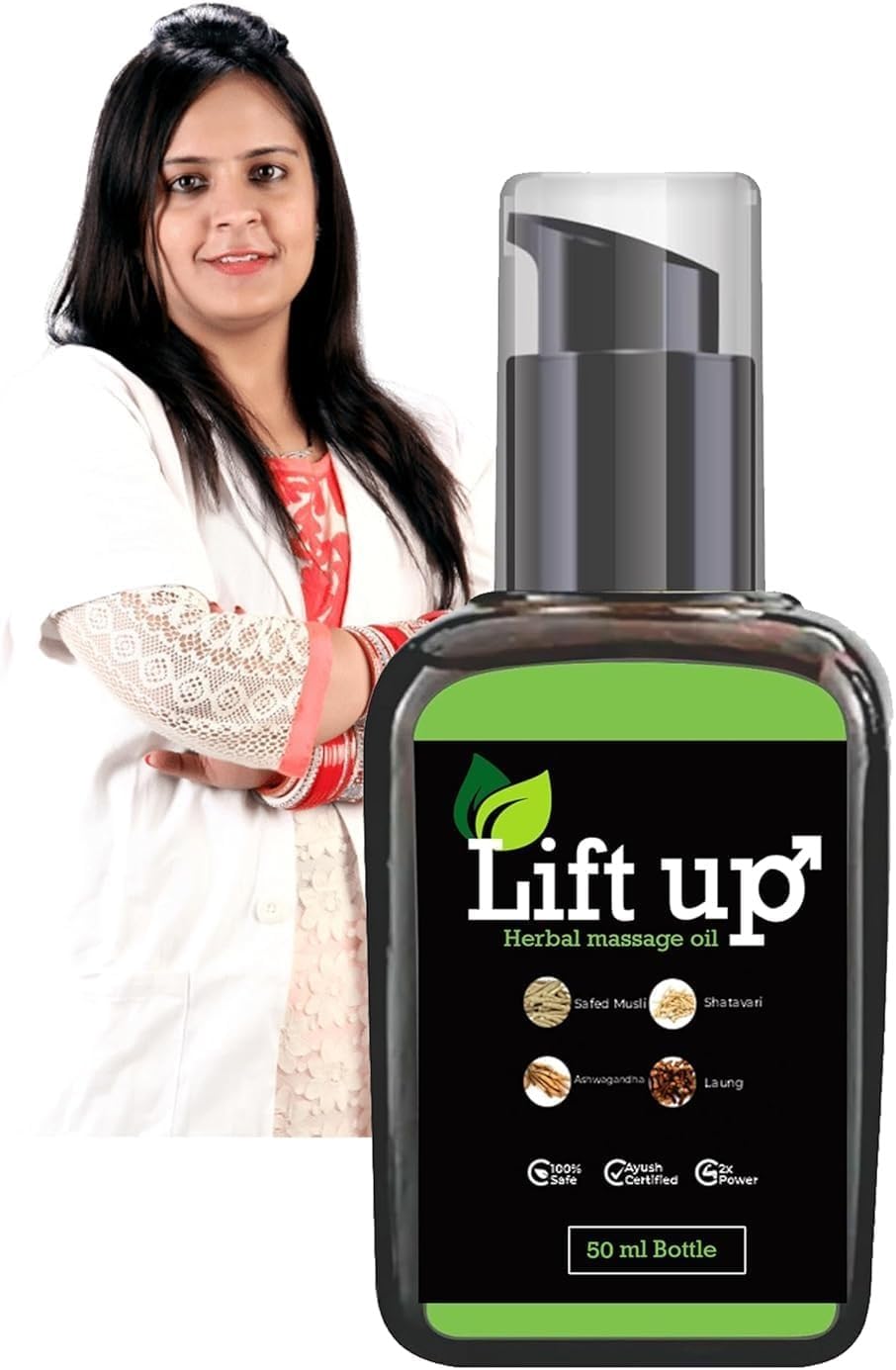 Lift Up Massage Oil for Men 50 ml, with Pure and Natural Ingredients, No Side Effects