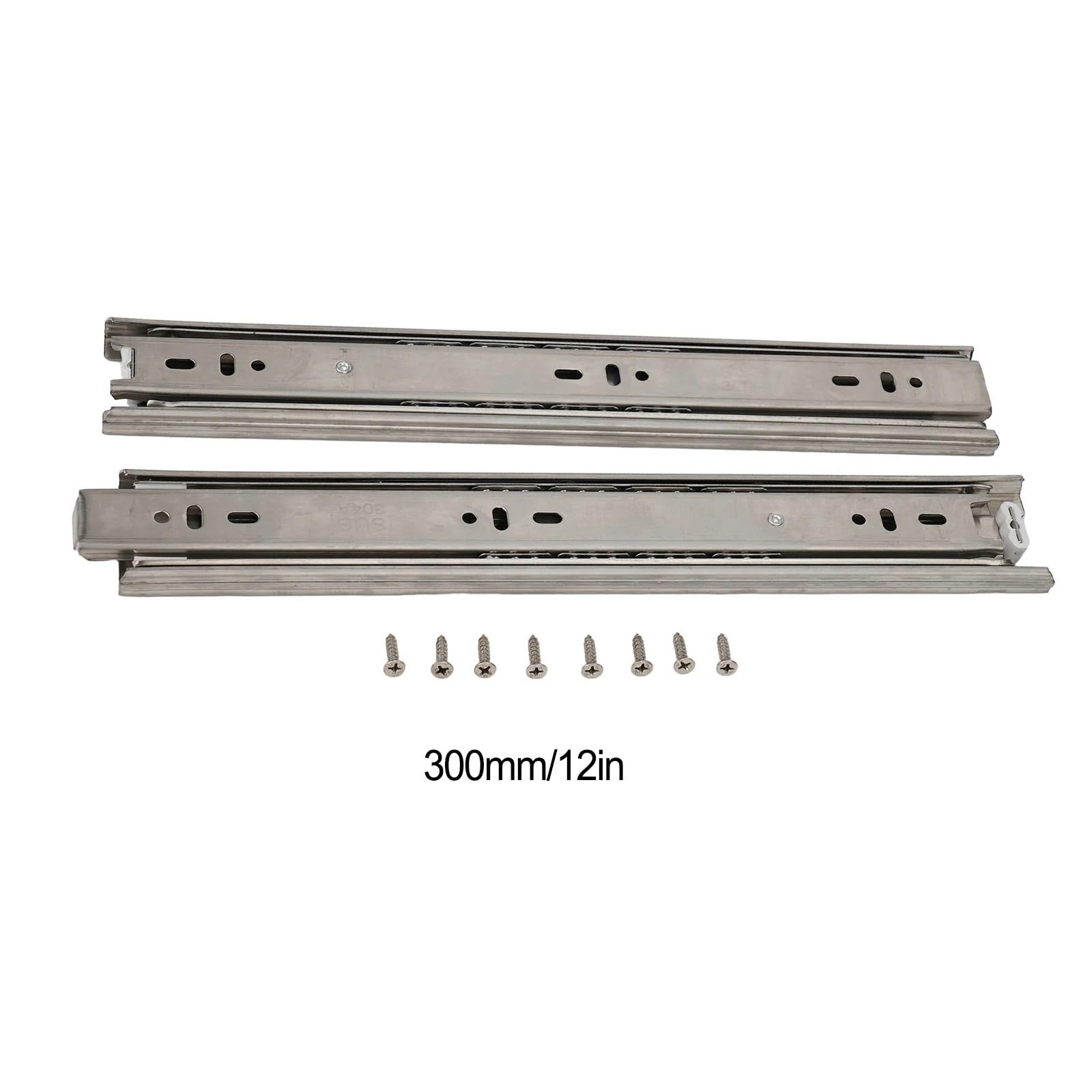 1 Pair Drawer Slides 304 Stainless Steel Thickened Hydraulic Damping Buffer Slide Silent Furniture Hardware Accessories Suitable for Drawers and cabinets(14inch)
