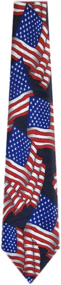 BUYYOURTIES Mens American Flag World Flag NeckTies