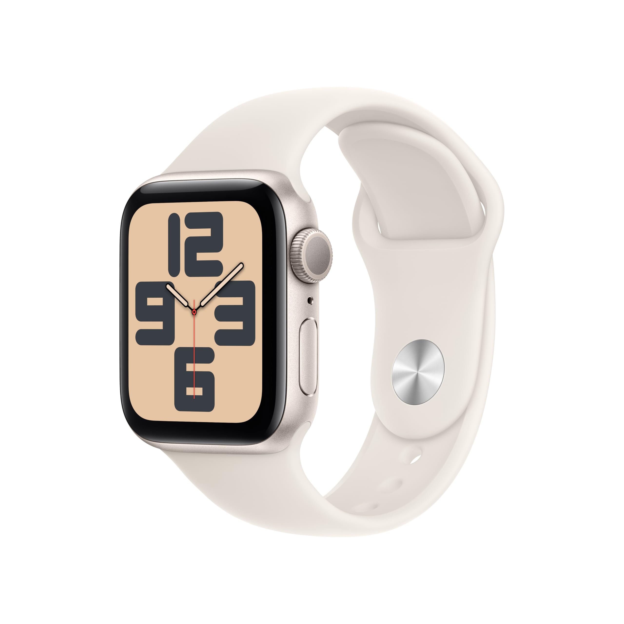 Apple Watch SE (2nd Gen) (GPS, 40mm) Starlight Aluminum Case with Starlight Sport Band (Renewed)