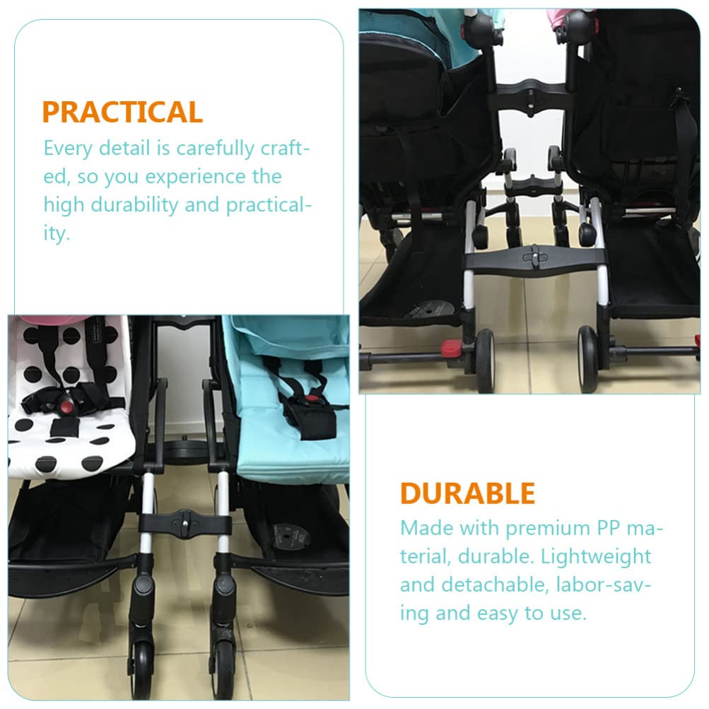 Toddmomy 3pièces Connecteur pour Poussette Double Accessoire pour Poussettes pour Bébés Jumeaux Et Balades en Famille