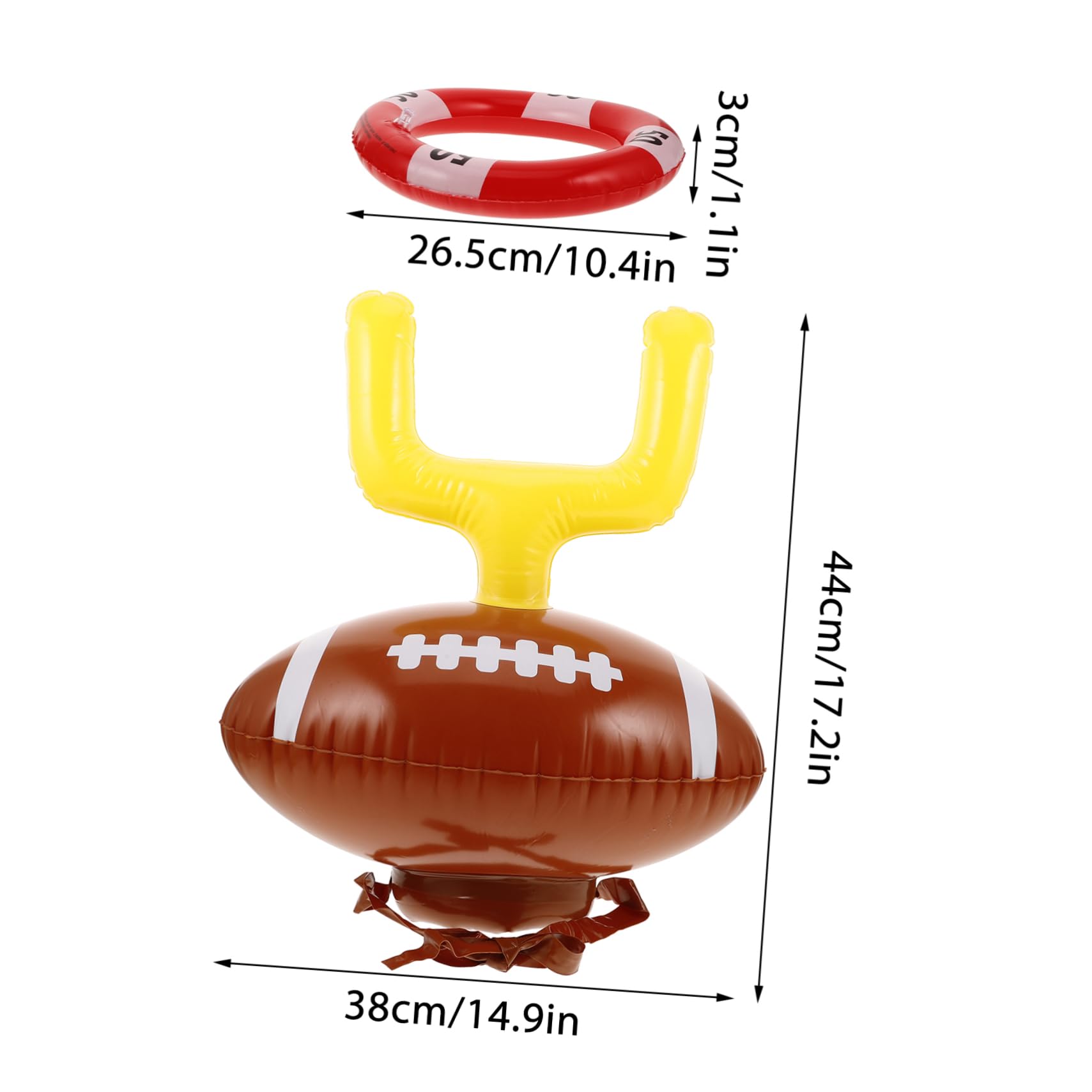 KOMBIUDA 1Set Inflatable Football Ring Toss Game Inflatable Football Hat Ring Toss for Adults for Birthday Party Supplies and Outdoor Fun