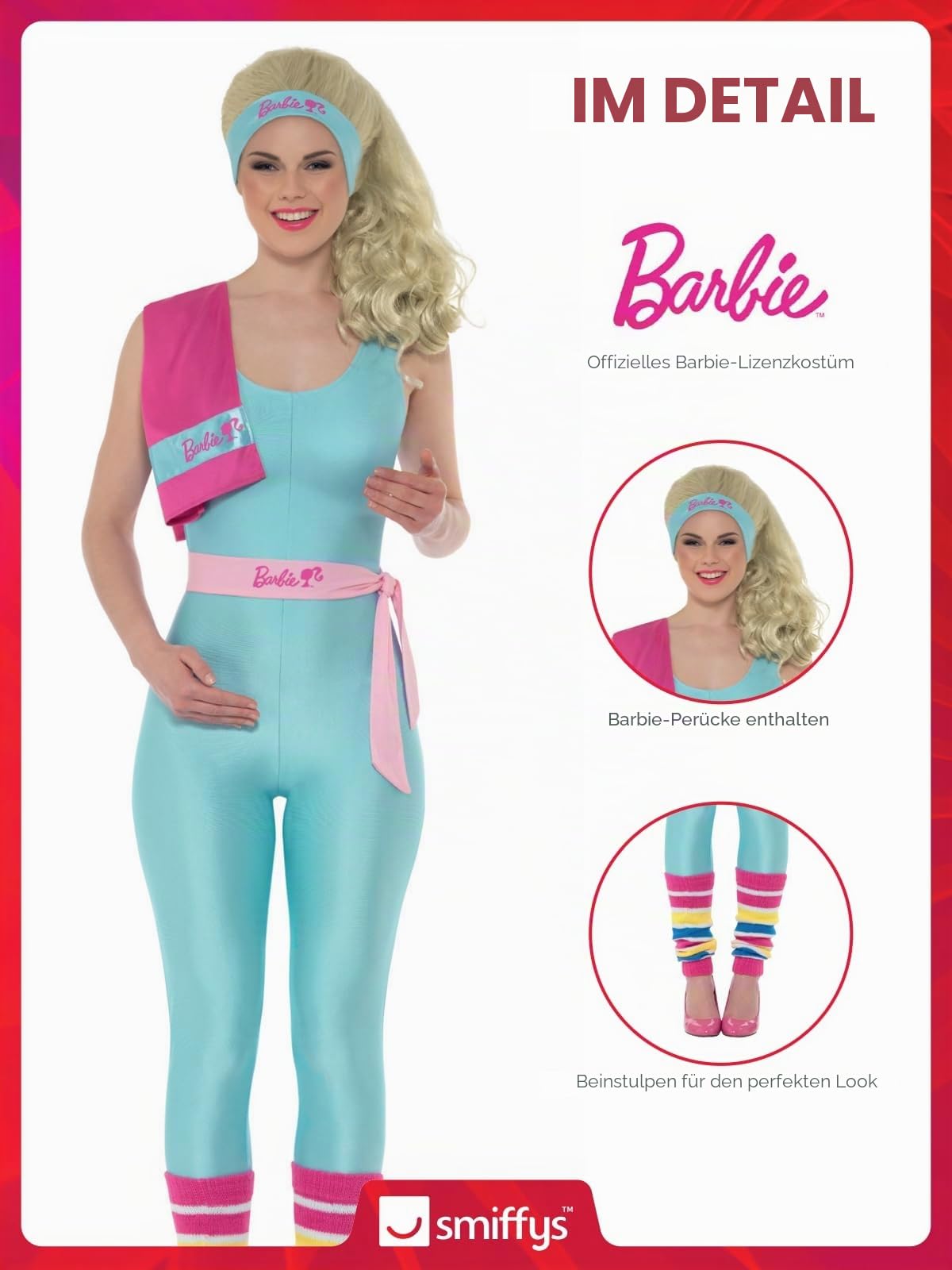 Smiffys Damen Smiffys Officially Licensed Barbie Costume Barbie-Kostüm