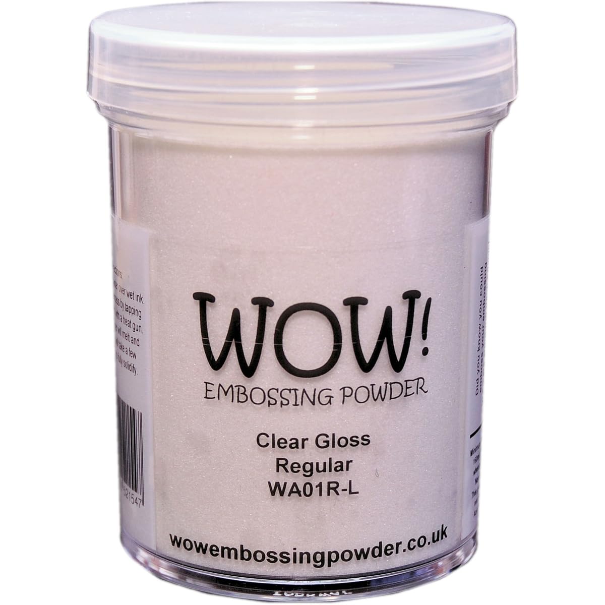 Wow! Clear Embossing Powder Large Jar 160Ml- Gloss Regular