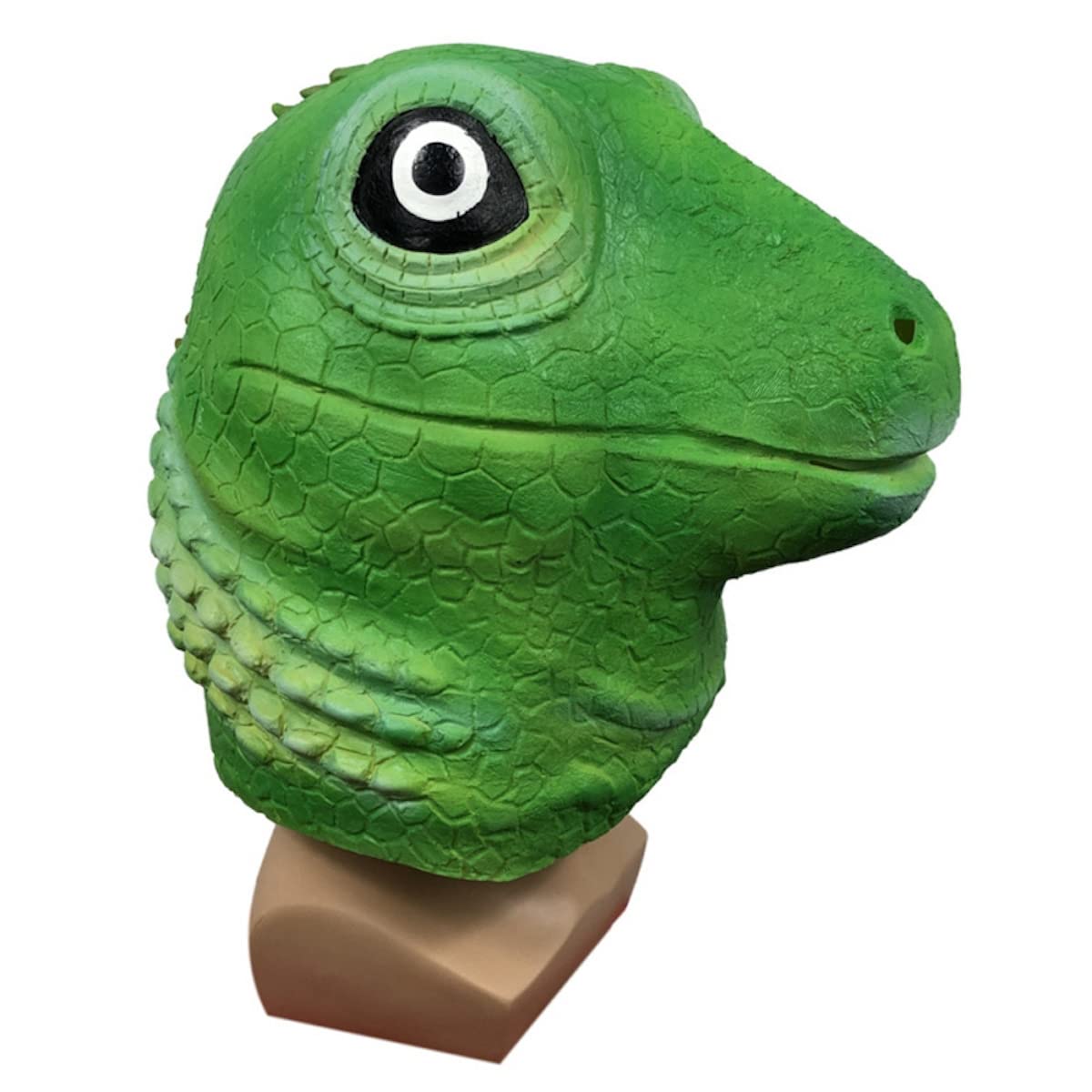 Hworks Green Dinosaur Latex Animal Headwear Mask Masquerade Funny Deer Head Pig Headwear Halloween Party Spoof Props