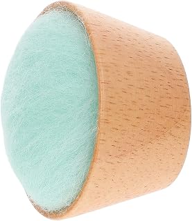 NUOBESTY Portable Wool Pin Cushion with Wooden Base Needle Holder for Sewing and Quilting Cute Cupcake Design for Pin Organization and Needle Storage for and Beginners
