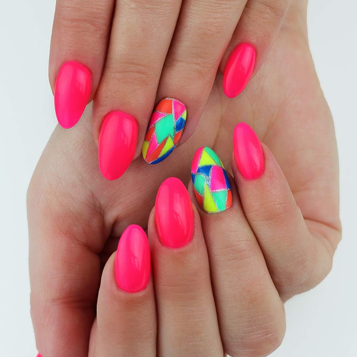 SEMILAC Gel Nail Polish 042 Neon Raspberry, Full Coverage Gel Polish, Soak Off Easy To Use LED/UV Nail Lamp - Image 5