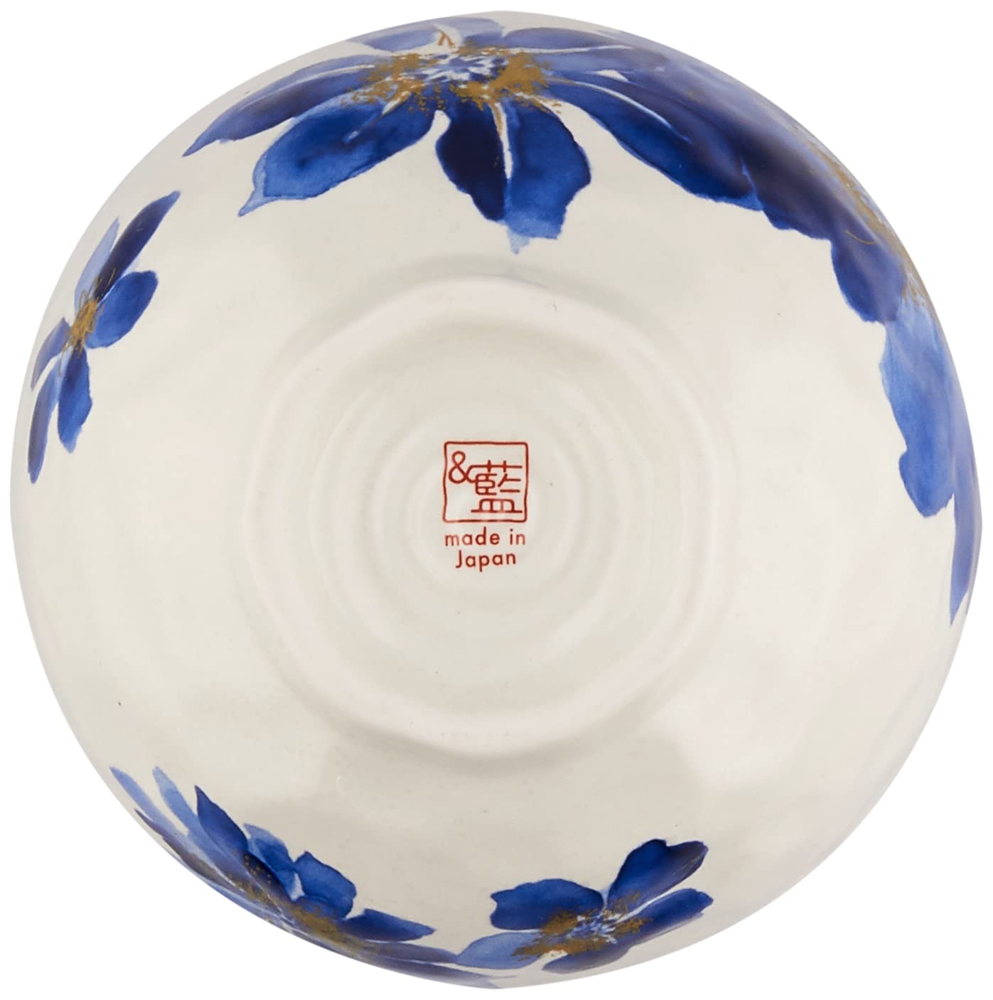 Amazon.co.jp: セラミック藍 藍華 飯碗 鉄線・菊 サイズ：約φ11