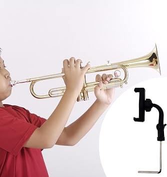 DYNWAVE Trumpet Phone Music Lyre Lightweight Adjustable Trumpet Marching Lyre Phone Mount for Performance Practice Class