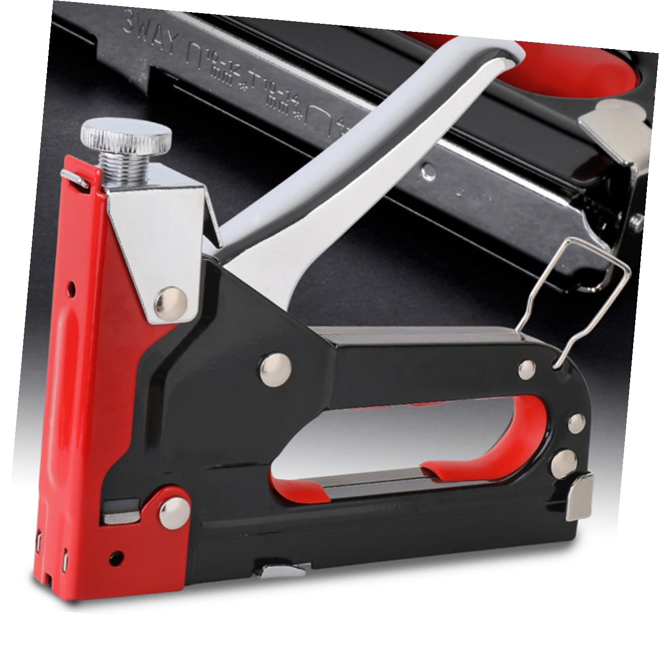 Hemobllo Sparachiodi Manuale Pesante 3 in 1 in Metallo, Strumento per Graffette, Impugnatura Ergonomica Ricurva, per Tappezzeria e Lavori di Fissaggio