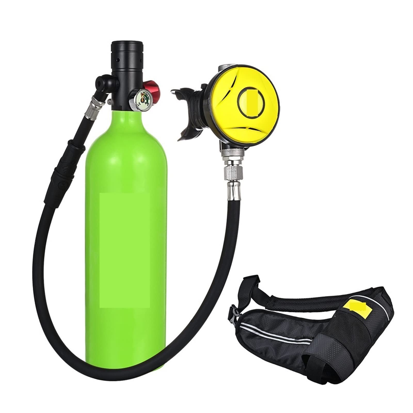 Portable Dive Cylinder, Diving Oxygen Cylinder 1L Capacity Portable Respirator(Groen)