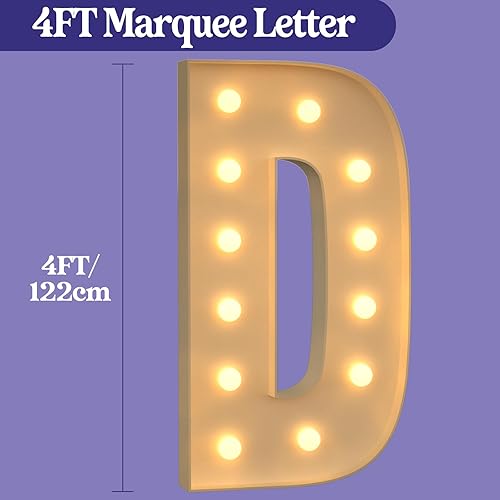 Miniatura 202 de Números iluminados grandes de 4 pies, números de marquesina 2 para decoraciones de cumpleaños de 21 para niños y niñas, números gigantes iluminados