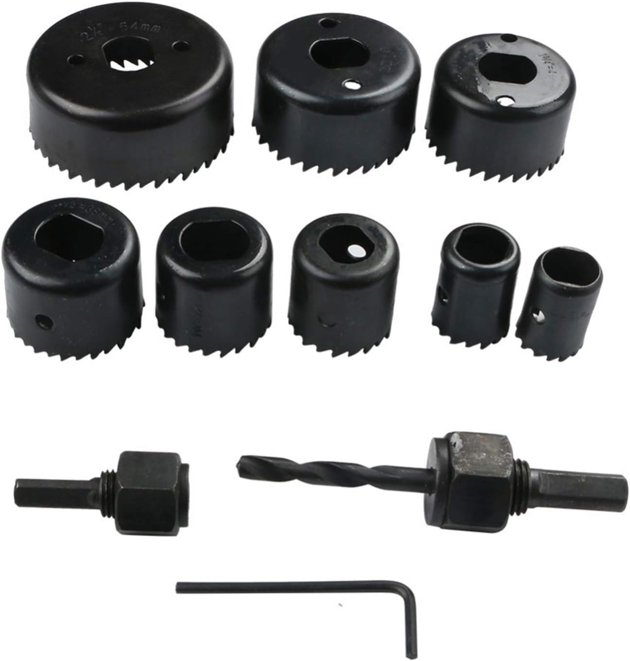 Digital Craft 11PCS Hole Saw Drill Bit Set – 19-64mm Woodworking Cutter & Core Drill Bit for Wood, Metal & Plastic Cutting